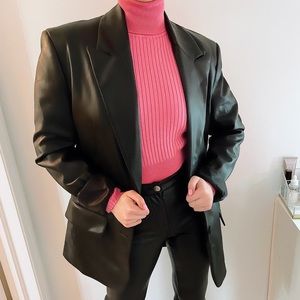 ZARA Oversized Leather Blazer